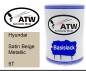 Preview: Hyundai, Satin Beige Metallic, 5T: 500ml Lackdose, von ATW Autoteile West.